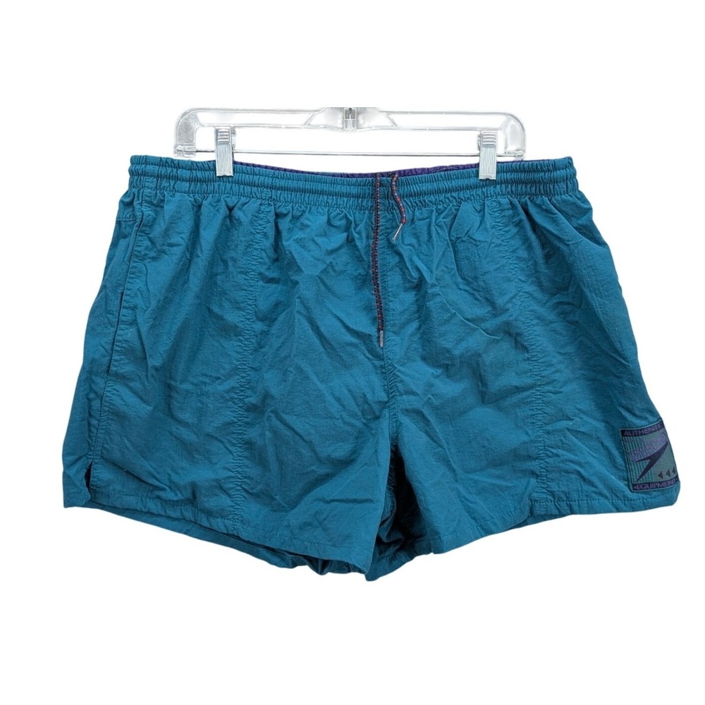 Speedo Turquoise Blue Vintage Swim Trunks Shorts Men's Size‎ XL Mesh Drawstring